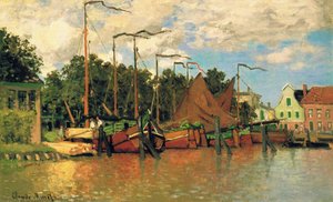 Boats At Zaandam — Claude Monet, Impressionism