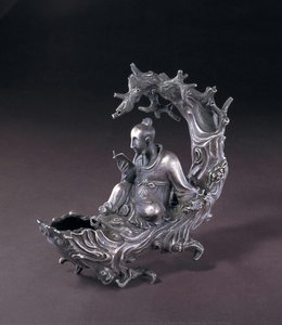 Silver Cup In The Shape Of A Tree-like Canoe By Zhu Bishan — Zhu Bishan (act. 13th-14th C.), Other