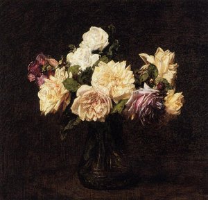 Roses 3 — Henri Fantin-latour