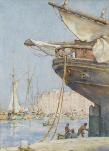 Painting The Rudder — Henry Scott Tuke