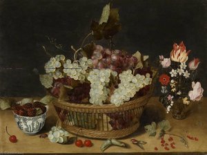 Still Life With Chinese Bowl And Vase Of Flowers — Isaak Soreau
