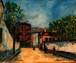 Rue De Mont Cenis In Montmartre — Maurice Utrillo, Post-impressionism