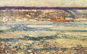Ice On The Hudson — Frederick Childe Hassam