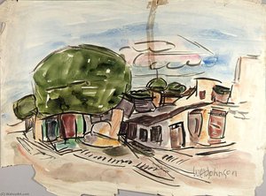 Tunisian Street Scene — William H. Johnson