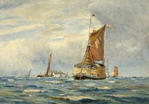 A Breezy Day On The Medway, Kent — William Lionel Wyllie
