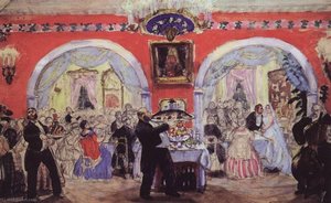The Merchant Wedding — Boris Mikhailovich Kustodiev