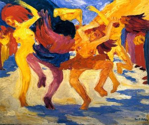 Dance Around The Golden Calf — Емил Нолде, Expressionist Landscape