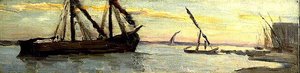 Egypte 1881 Barques Du Nil (titre Sur Le Cartel) — Joseph-félix Bouchor