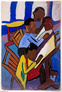 Art Class Four Students — William H. Johnson