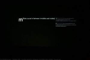 M3(the Sound In Between Invisible And Visible), Sound Ver. — Taebok Cho