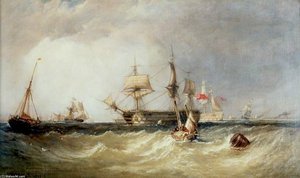 Men-of-war Off Portsmouth, Hampshire — Clarkson Frederick Stanfield