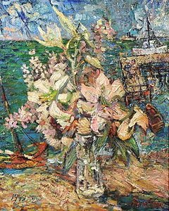 Still Life With Boats ^ Enbarkment — David Davidovich Burliuk