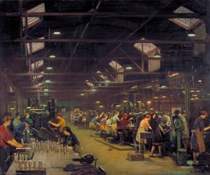 A Munitions Factory — Frederick William Elwell, Social Realism