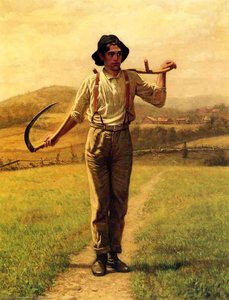 Fieldhand With Sythe — John George Brown