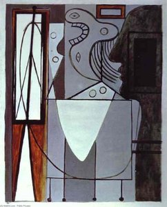 Silueta De Picasso Y Niña Llorando — Pablo Picasso, Cubismo