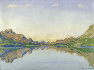 Lake Silvaplana In Autumn — Ferdinand Hodler, Cloisonnism
