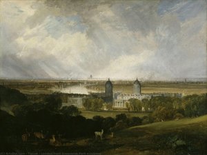 London From Greenwich Park Exhibited — J.m.w. Turner, Romantic Landscape