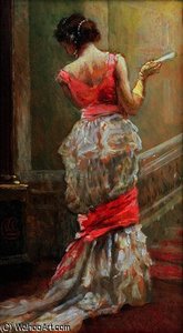 Lady With A Fan — Albert Junior Ludovici