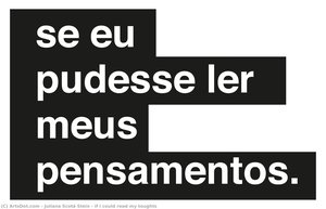if i could read my toughts