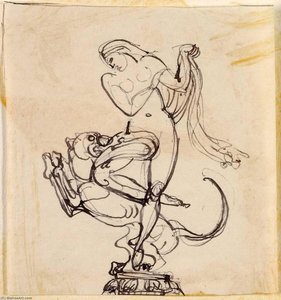 (female Nude With Wildcat) — Paul Manship