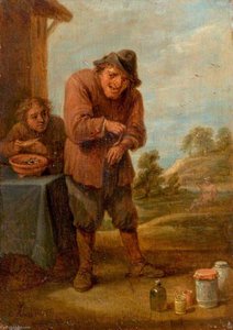 The Sense Of Feeling — David Teniers Ii Le Jeune, Baroque