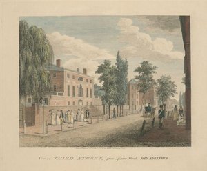 View In Third Street, From Spruce Street Philadelphia — Thomas Birch