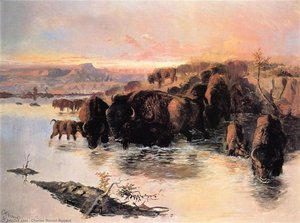 The Buffalo Herd — Charles Marion Russell