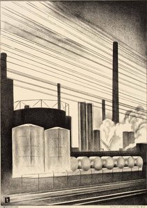 White Tanks — Louis Lozowick