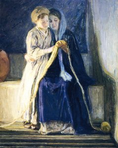 Christ And His Mother Studying The Scriptures — Хенри Осава Танер, Realism And Impressionism