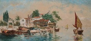 Off The Grand Canal — Antonio Maria De La Concepcion Reyna Manescau
