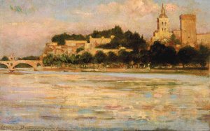 The Palace Of The Popes And Pont D'avignon — James Carroll Beckwith