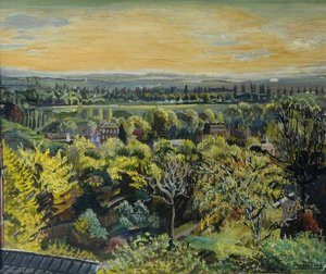 Surrey Panorama, Ham House To The Hog's Back From Richmond Terrace — Francis Ferdinand Maurice Cook