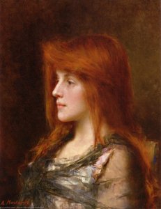 Portrait Of A Young Beauty (also Known As Reverie) — Alexei Alexeievich Harlamov