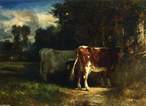 Cows In A Landscape — Constant Troyon