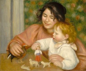 Kind Mit Spielzeug - Gabrielle Und Sohn Des Künstlers Jean — Pierre-auguste Renoir, Impressionist Painting