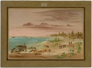 Wreck Of The Aimable, On The Coast Of Texas. 1685 — George Catlin