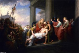 Priam Returning To His Family With The Dead Body Of Hector — John Trumbull