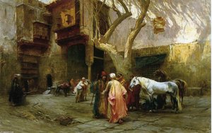 Horse Market At Cairo (also Known As Hot Market, Cairo) — Frederick Arthur Bridgman