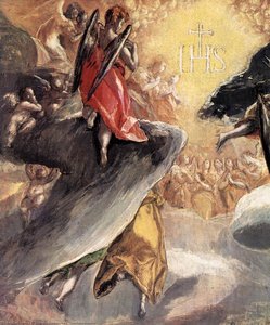 The Adoration Of The Name Of Jesus (detail) — El Greco, Baroque
