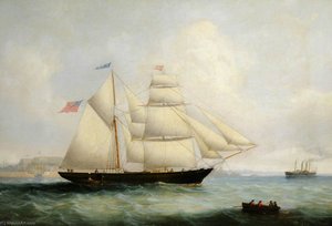 The 'st Peter' Of Jersey, Off St Helier Harbour And Elizabeth Castle — Philip John Ouless