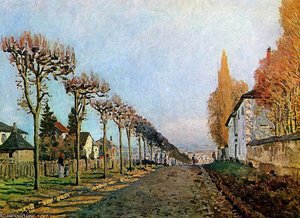 Rue De S_vres Louveciennes Sun — Alfred Sisley