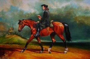John Wesley (1703–1791), Riding a Horse Whilst Reading a Book