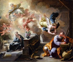 The Dream Of St. Joseph — Luca Giordano, Baroque