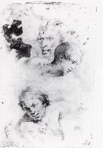 Heads Of Satyrs And Study Of A Young Man — Jusepe De Ribera