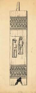 Ethnographic Drawing, Detail From Door, Timor-leste — Fernando Barbedo Galhano