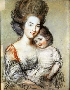 Mrs Russell And Child — John Peter Russell