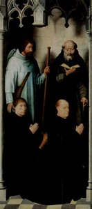 Triptych Of The Mystical Marriage Of St. Catherine Of Alexandria: The Founder Jacob De Kueninc And Anthony Seghers — Memling, Hans, Early Netherlandish Painting