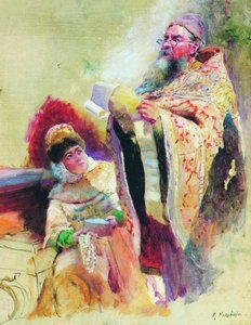 Priest And Boyarynia — Konstantin Yegorovich Makovsky