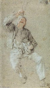 Young Man With A Raised Glass — Cornelis Dusart