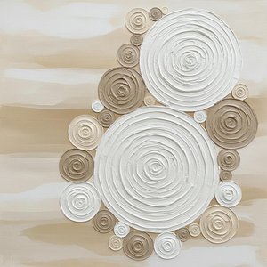 Ethereal Echoes Of Sand: A Monumental Study In Sculptural Impasto And Serene Radiance — David Moreau